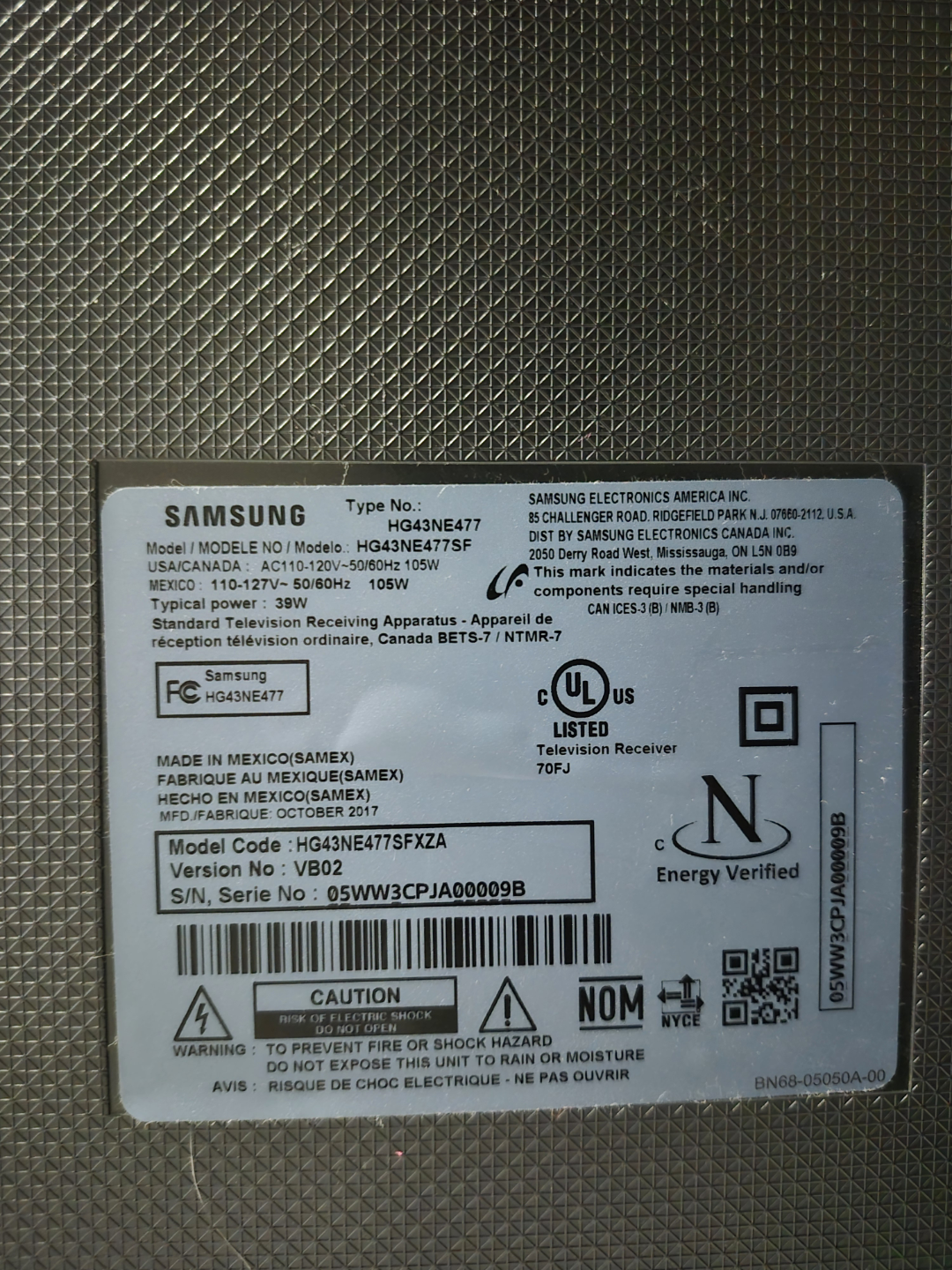 Samsung 43-inch tv - photo 2