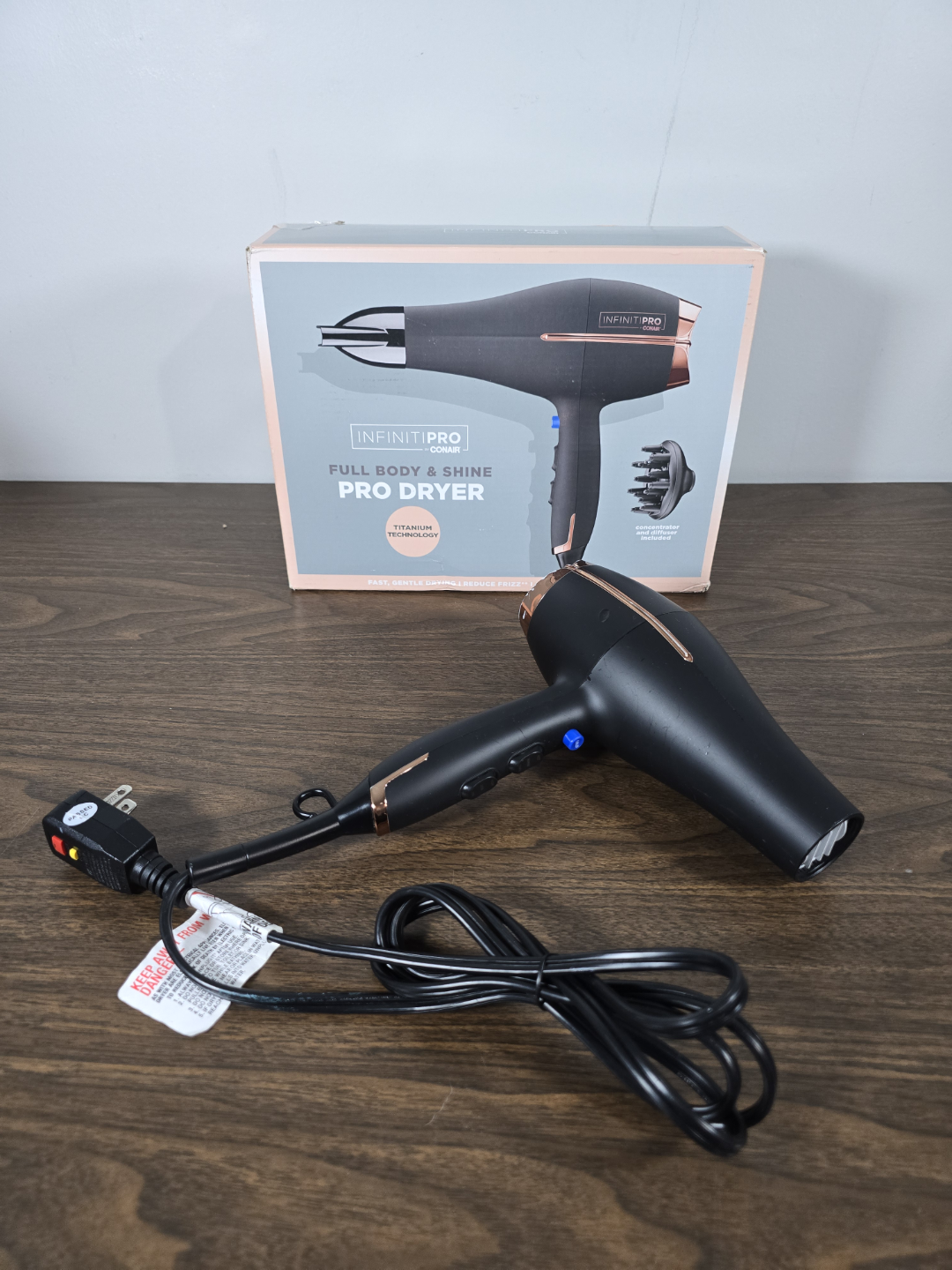 Conair InfinitiPRO Hair Dryer with Ceramic Technology, Black - photo 3