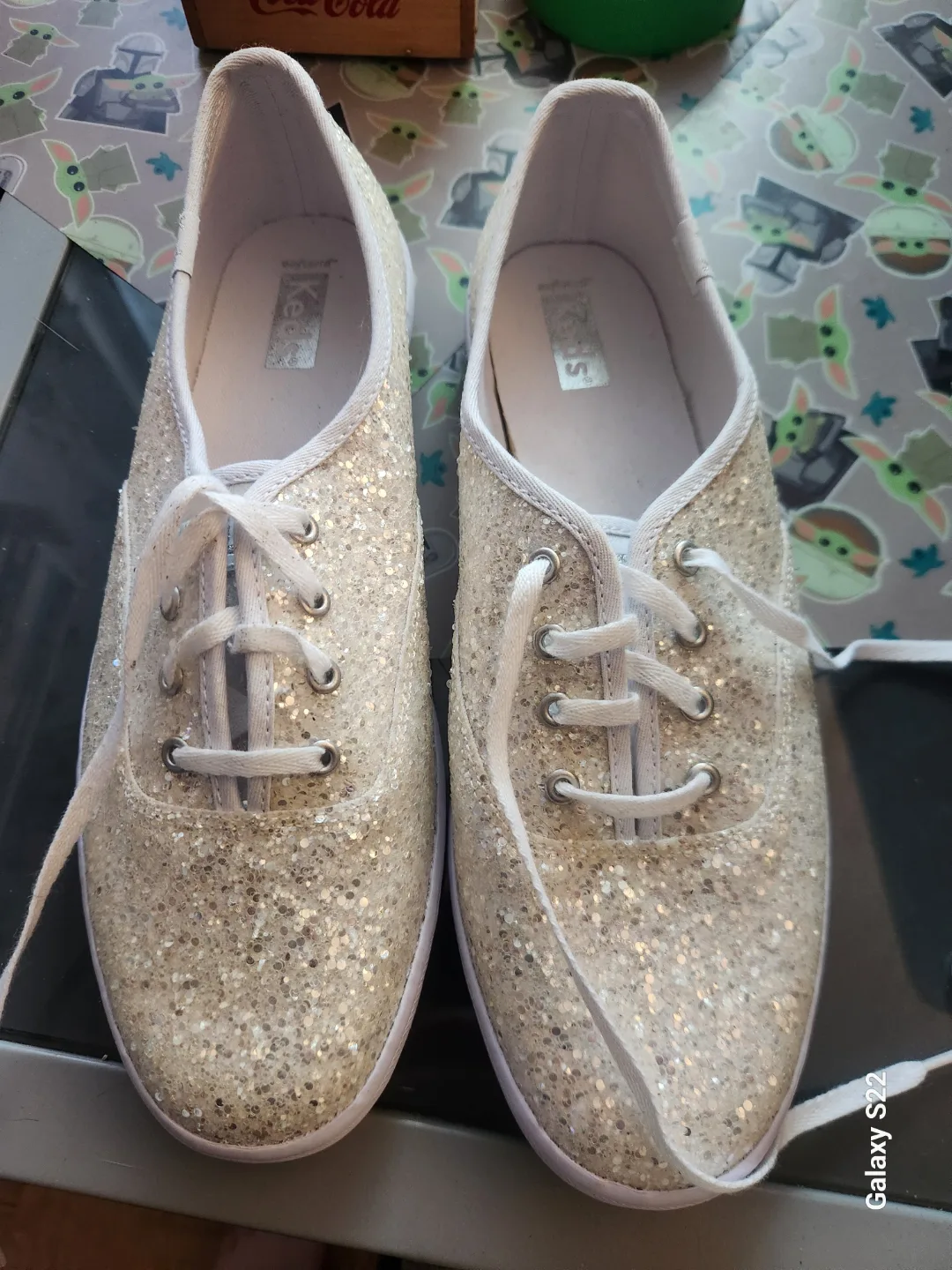 Keds Glitter Sneakers - White Sparkle thumbnail