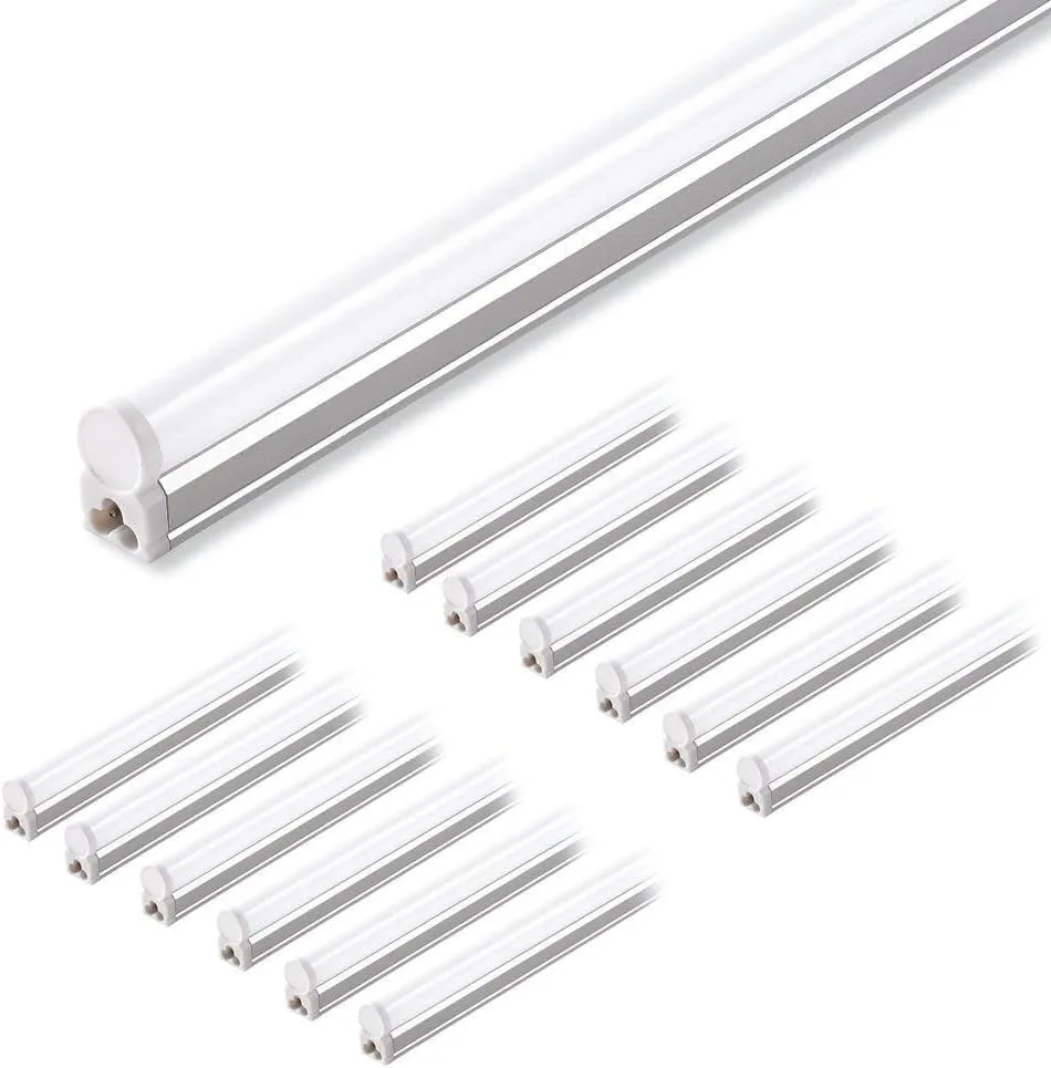(12 Pack) Barrina T5 LED Shop Light, 4FT, 2200lm, 6500K thumbnail