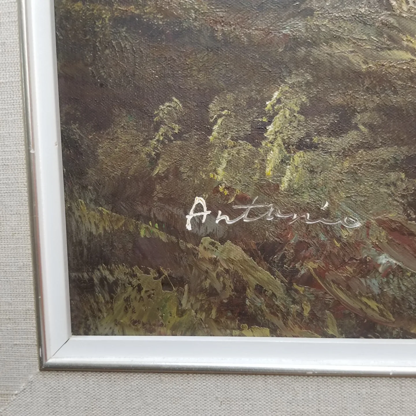 Vintage Antonio Landscape Oil Painting image indicator(2)