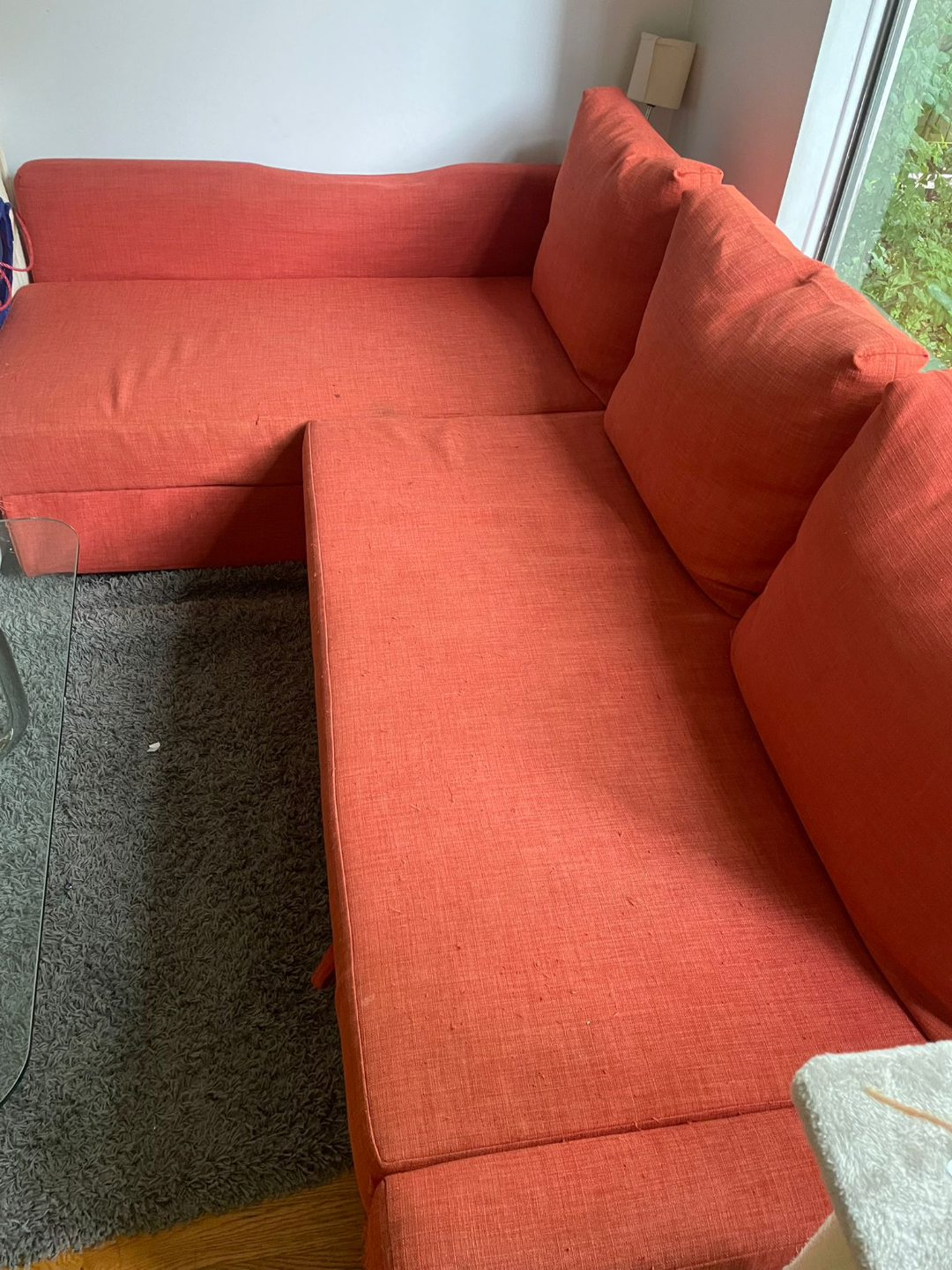 IKEA Friheten Corner Sofa Bed - Red - photo 3