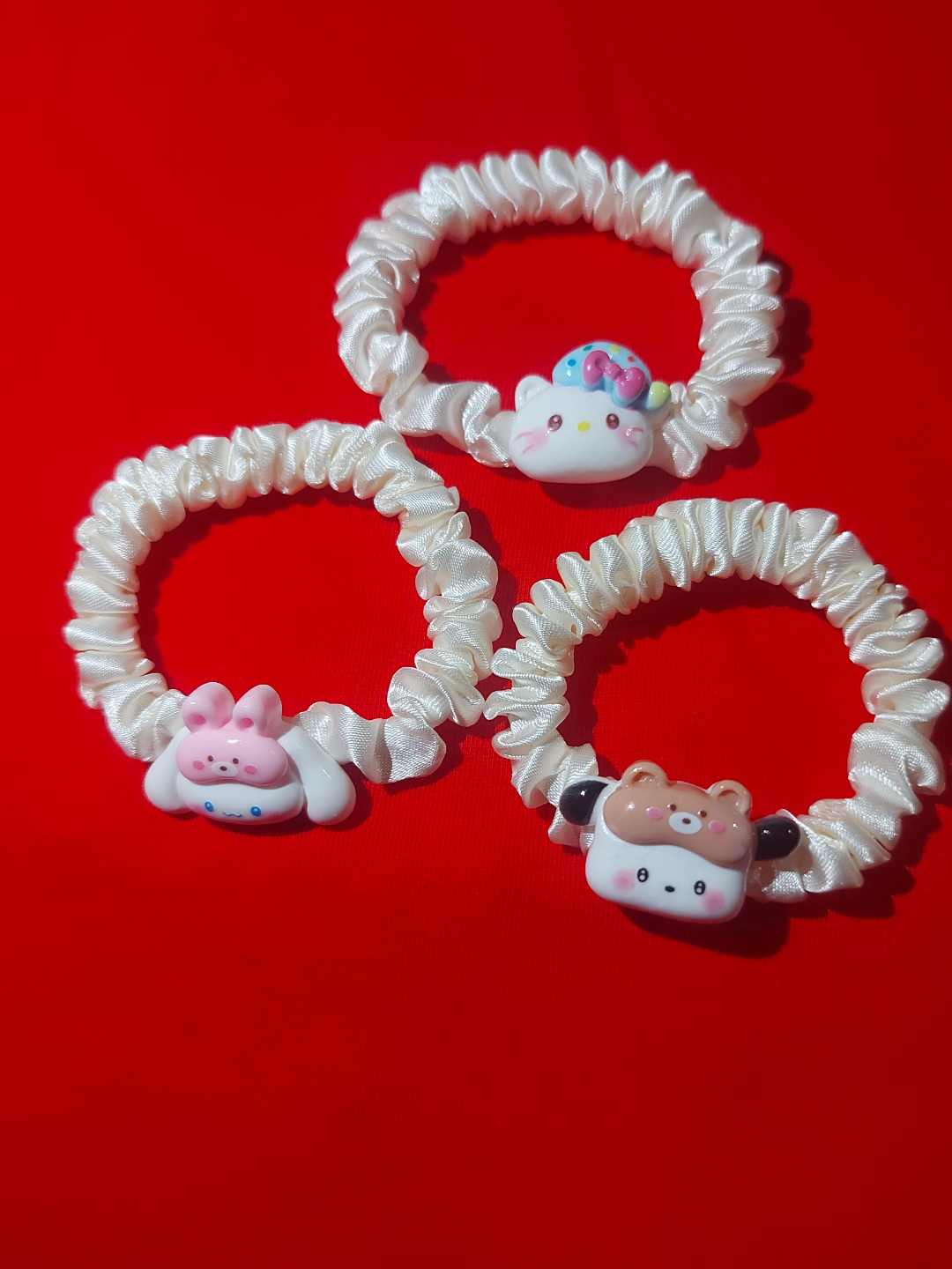 3 Cute Character Hair Ties