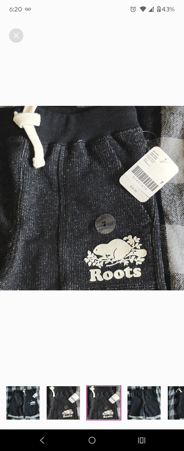 Roots Boys Shorts Size 7 - photo 5