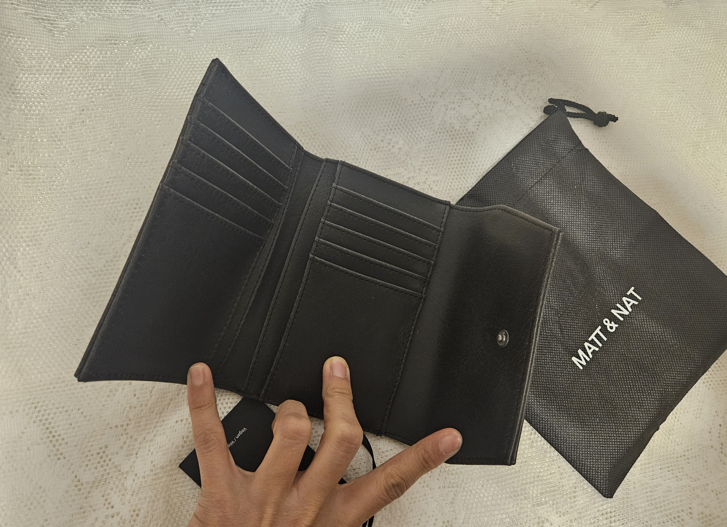 Matt & Nat Black Trifold Wallet - photo 2