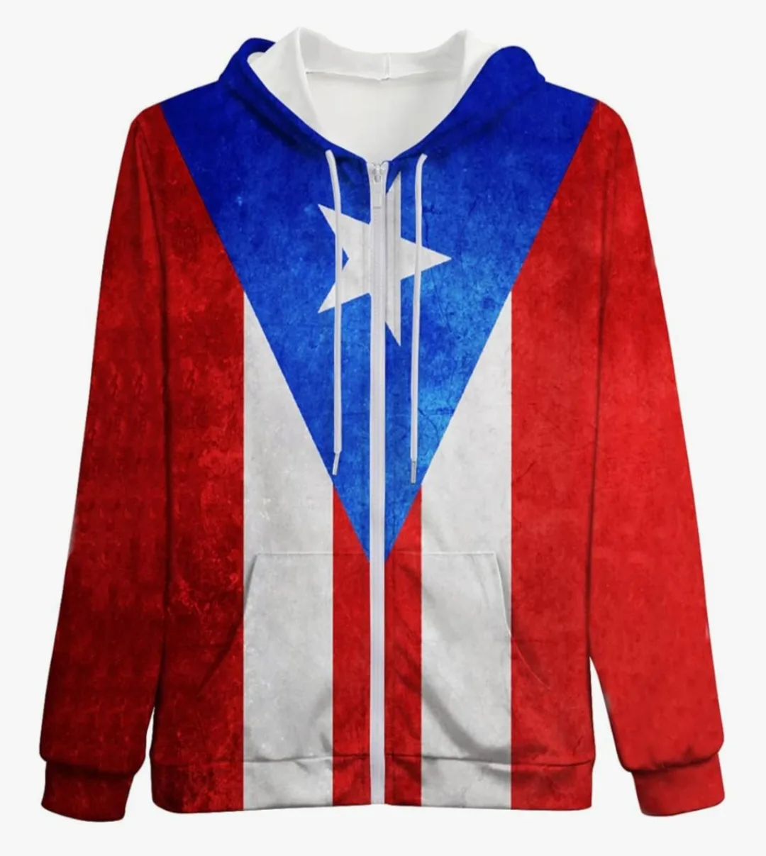 Men's zip-up hoodie. Long sleeves, kangaroo pocket- Size L thumbnail