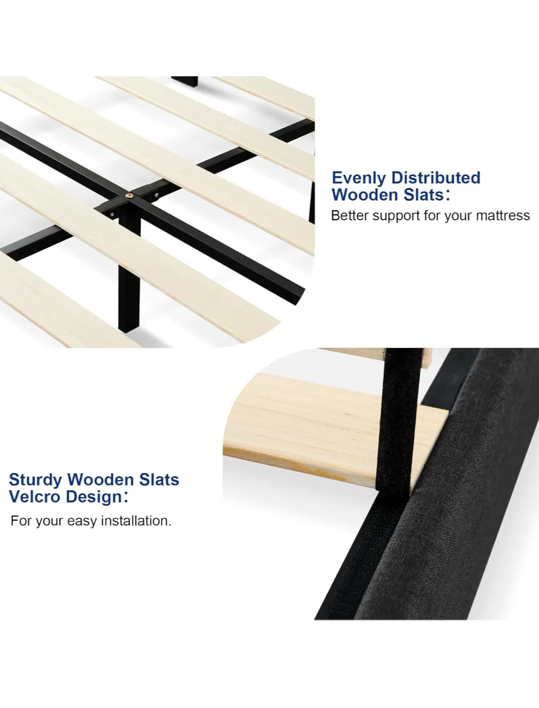 Twin-Size Upholstered Bed Frame with Headboard and Storage image indicator(6)