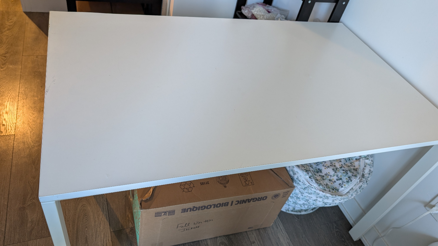 White Table and Four Wooden Chairs - photo 4