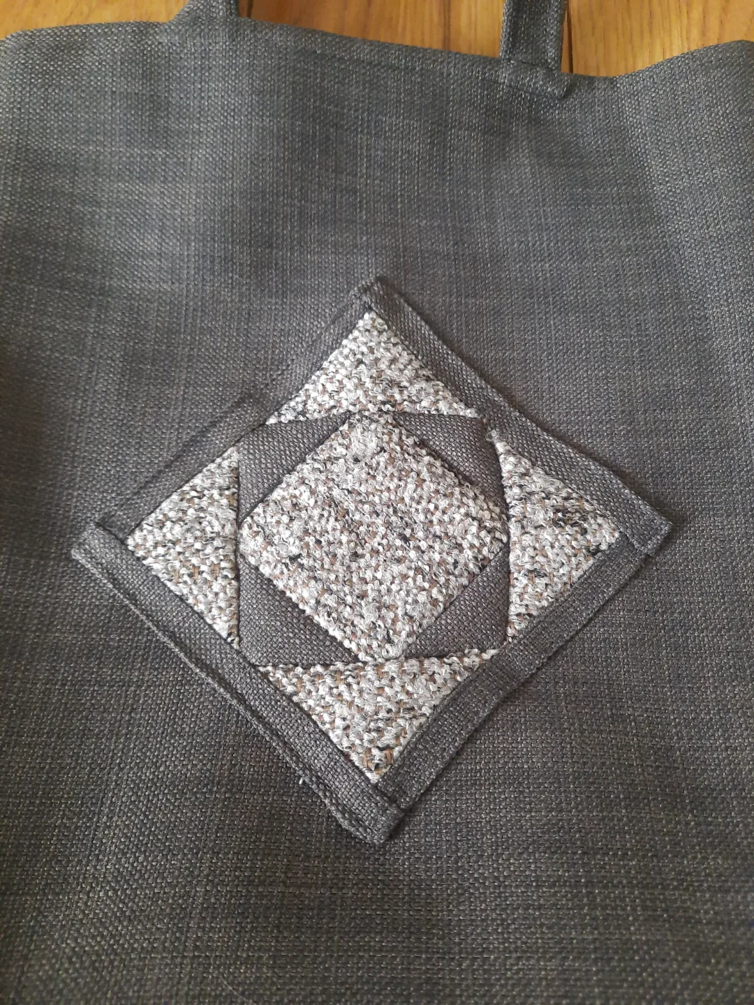 Handmade  handbag with unique patchwork image indicator(3)