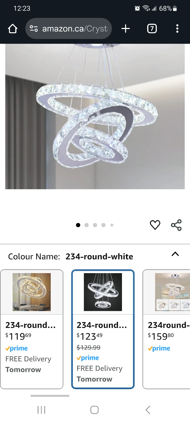 Modern Crystal LED Chandelier - Brand New