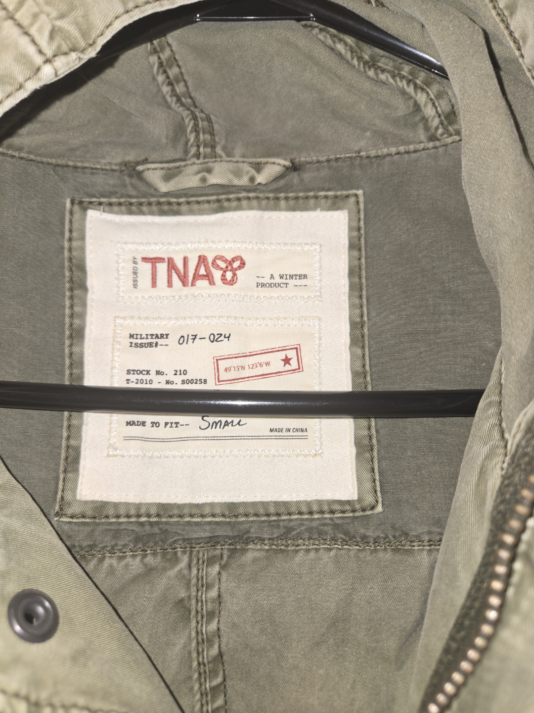 TNA Military Jacket - Size Small