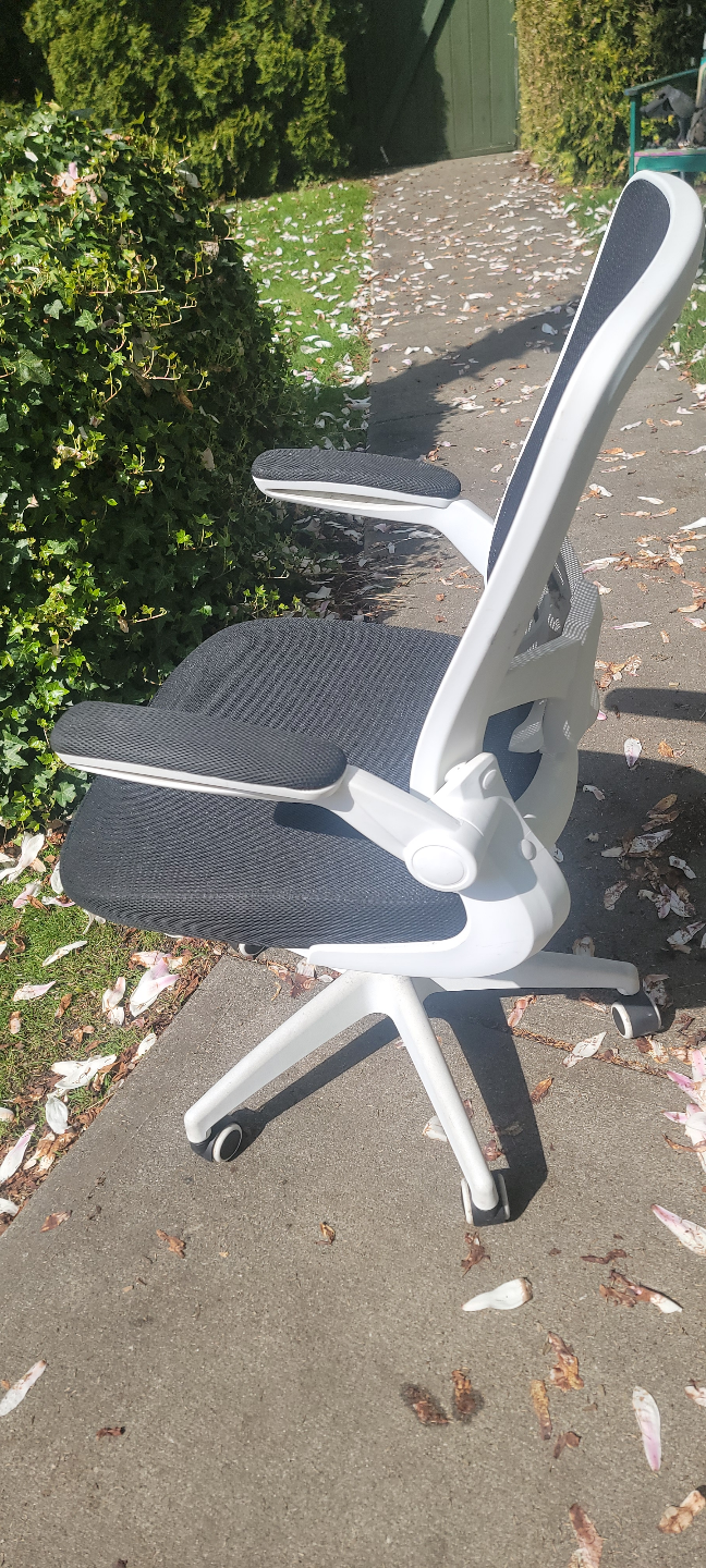 White and Black Mesh Office Chair