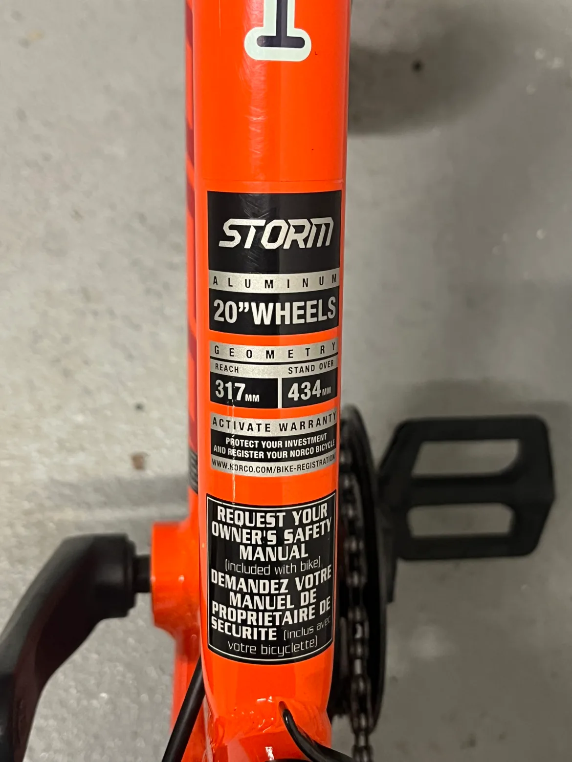 Norco Kids Bike 20” wheel image indicator(2)