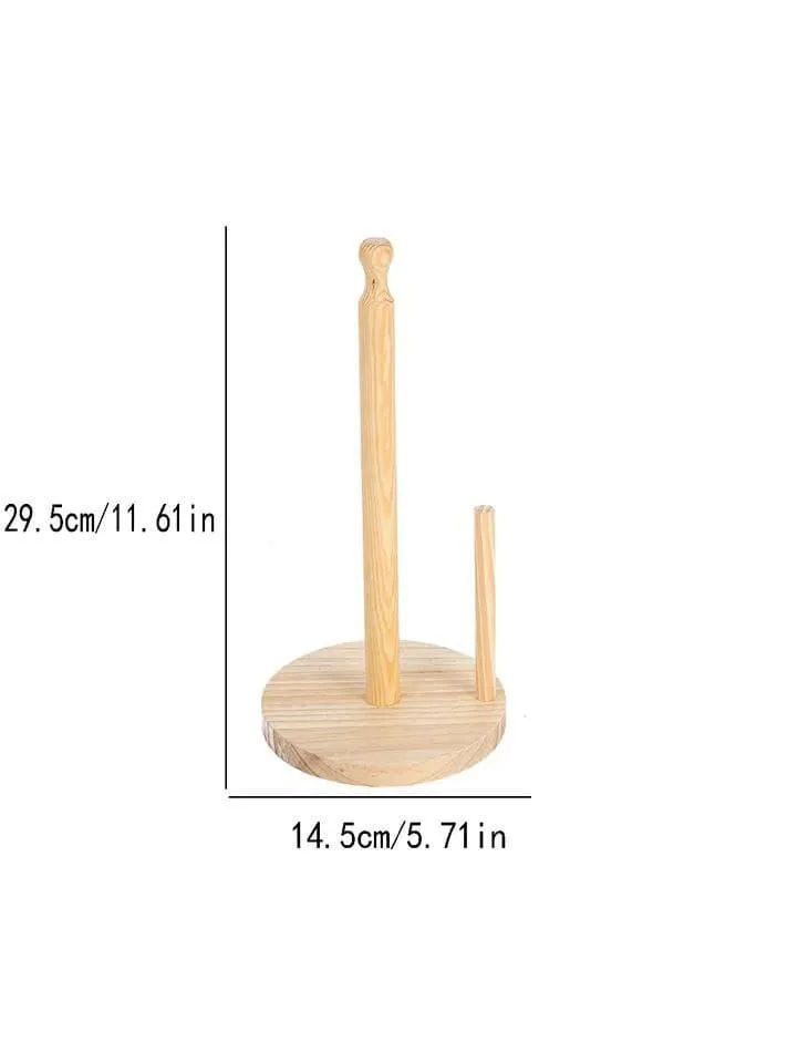 Wooden Paper Towel Holder Stand image indicator(2)