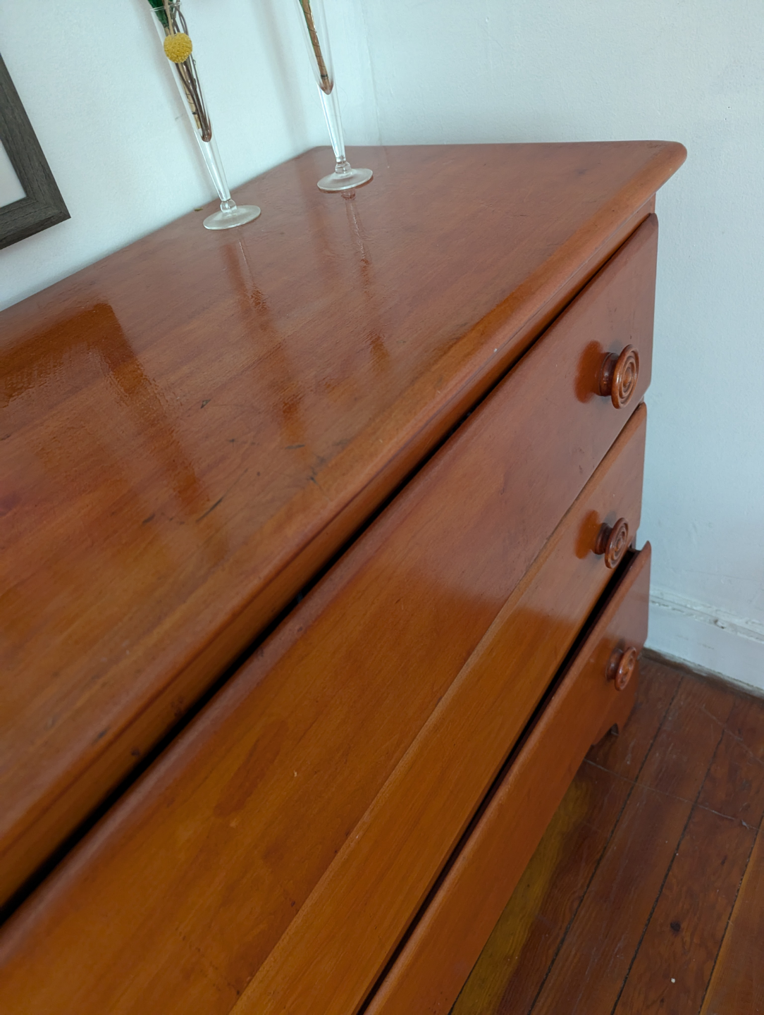 Vintage Wooden Three-Drawer Chest - photo 2