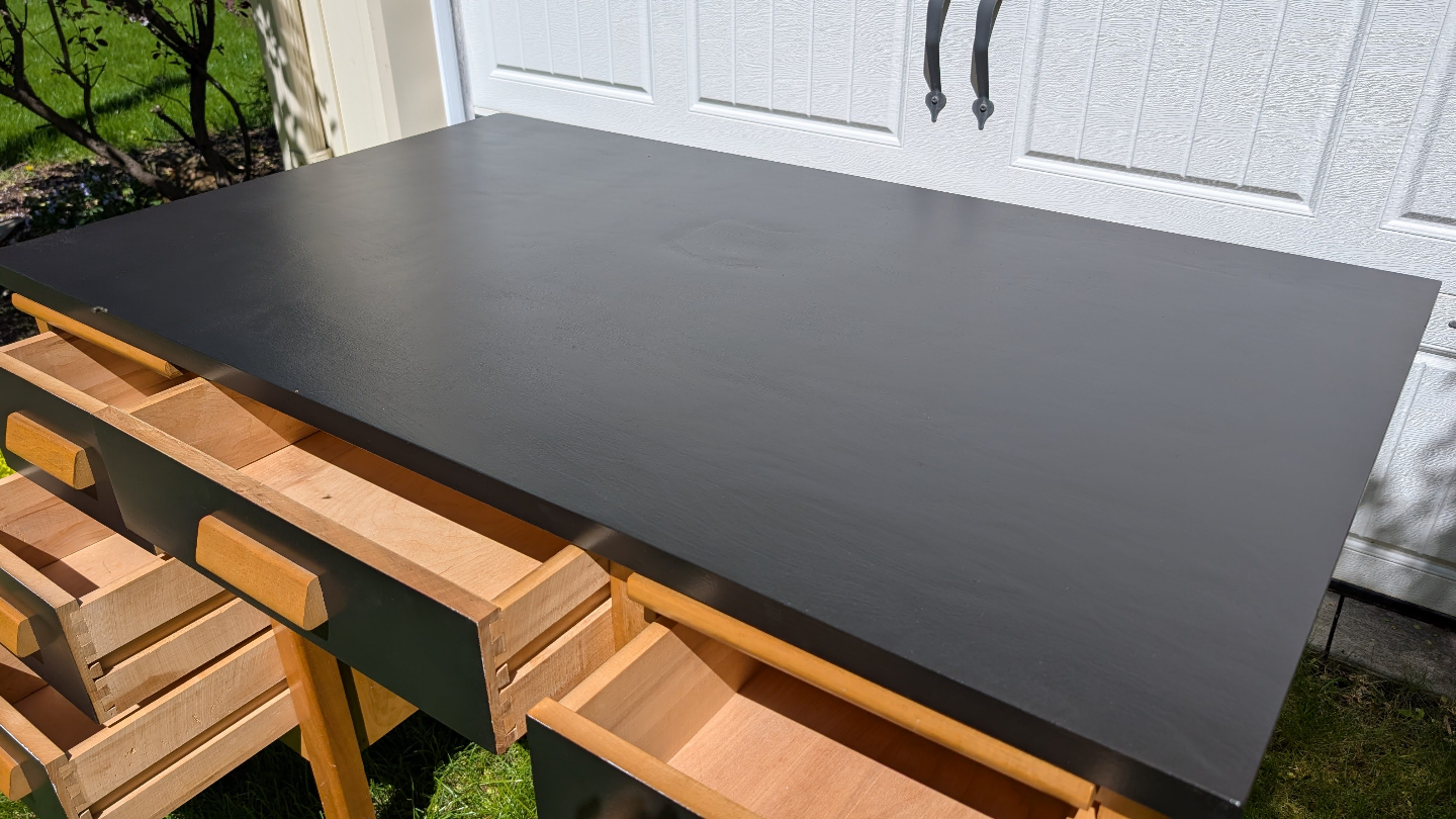 Vintage Teacher's Desk In Oak - photo 5