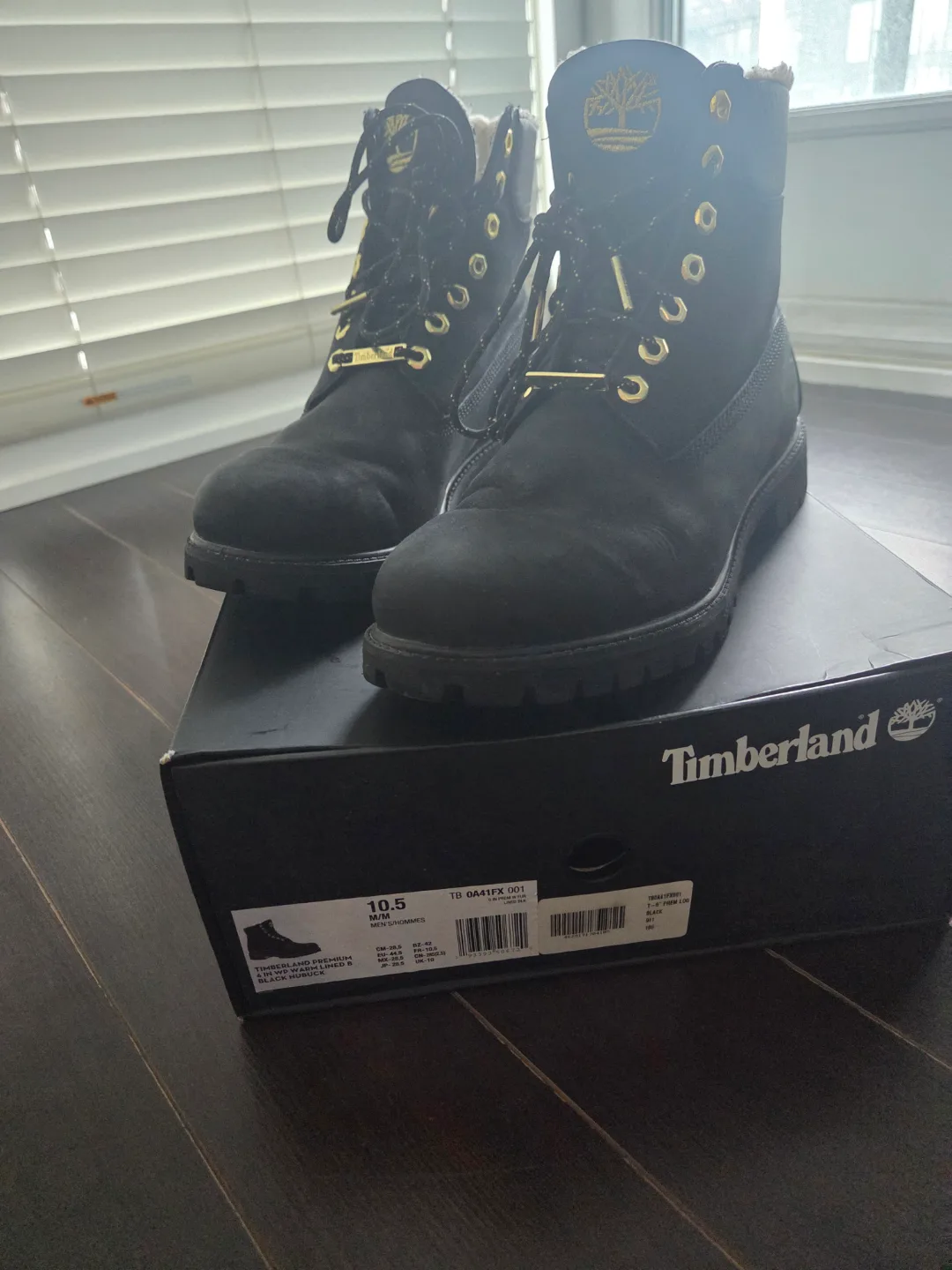 Timberland Men's Black & Gold Boots - Size 10.5 thumbnail