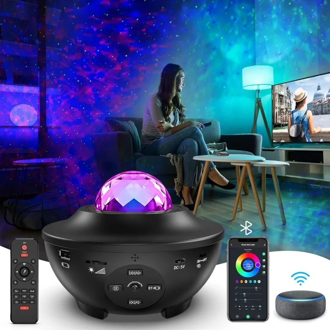 Galaxy Projector Night Light with Bluetooth Speaker thumbnail