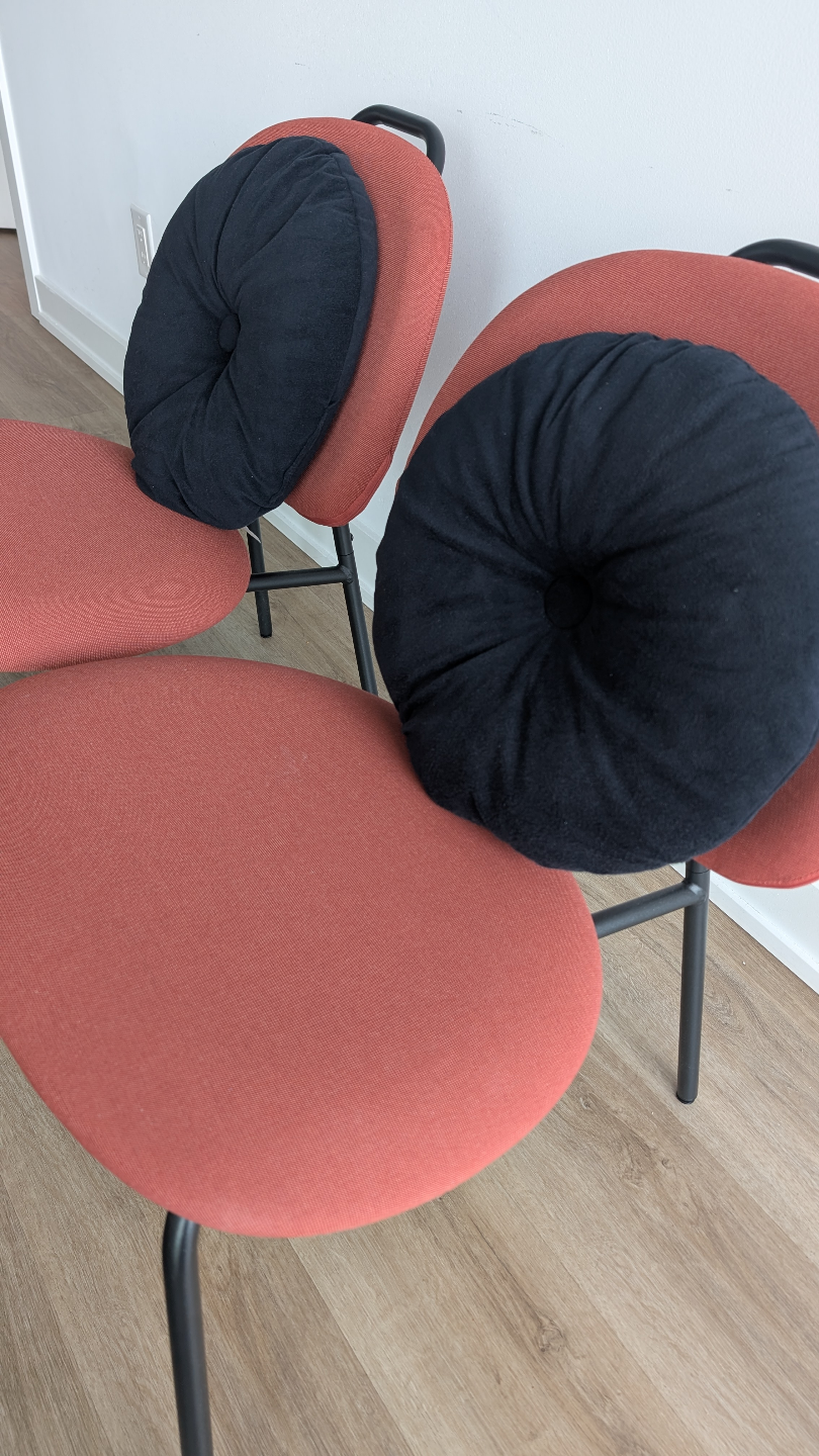 Pair of Modern Ikea Accent Chairs with Pillows - photo 4