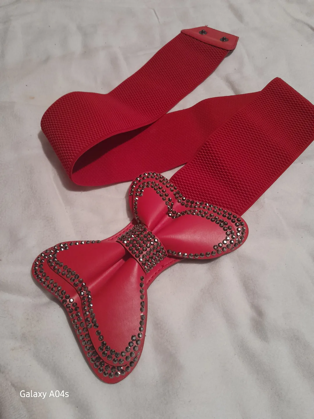 Red Rhinestone Bow Belt image indicator(2)