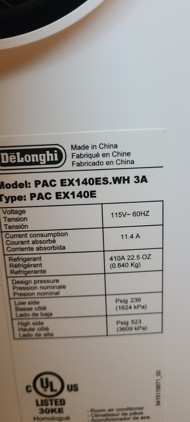 DeLonghi PAC EX140E Portable Air Conditioner - photo 2