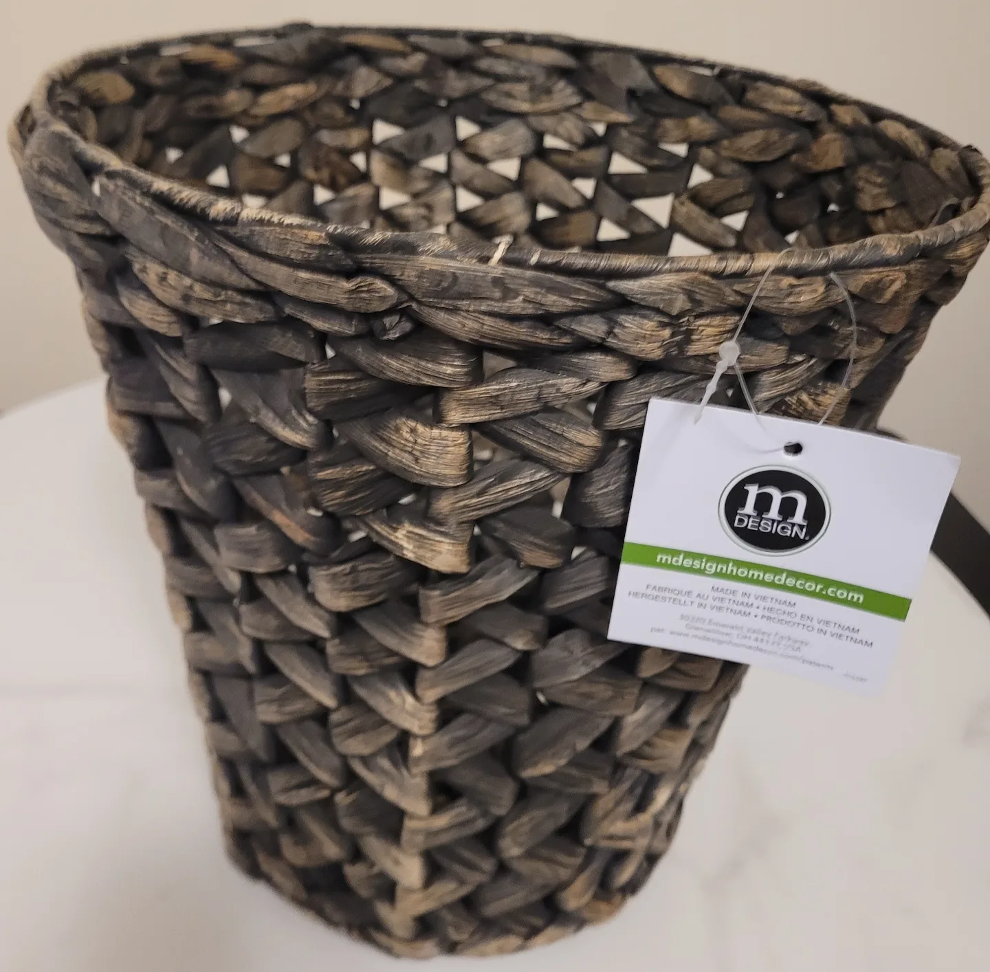Woven Seagrass Basket - Dark Brown thumbnail