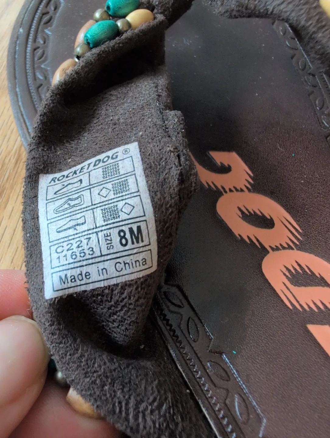 🏒  Women's Brown Beaded Sandals - size 8 image indicator(5)