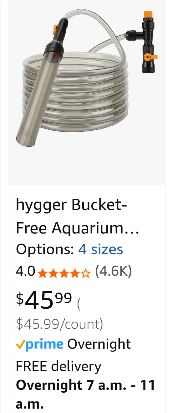 Hygger HG966 Auto Aquarium Gravel Cleaner - 25FT or 33FT image indicator(2)