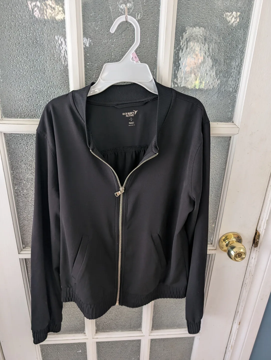Light Old Navy Active Black Zip-Up Jacket Bomber Style thumbnail