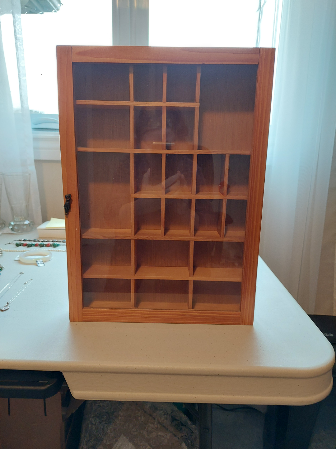 Wooden Display Case with Glass Door - photo 2