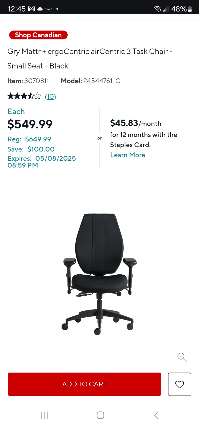 Gry Mattr by Joe Mimran ergoCentric airCentric 3 Task Chair - photo 5