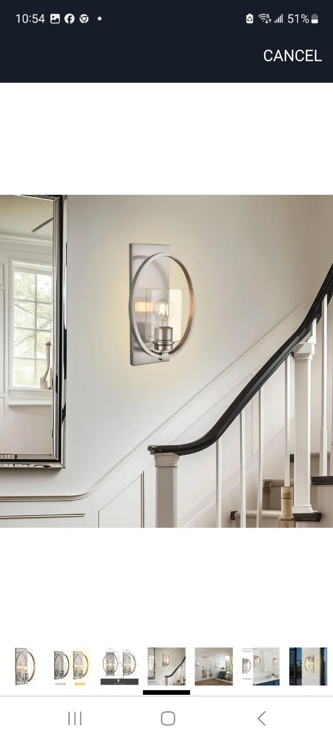 Brushed Nickel Wall Sconce Light, for Multi Locations image indicator(4)