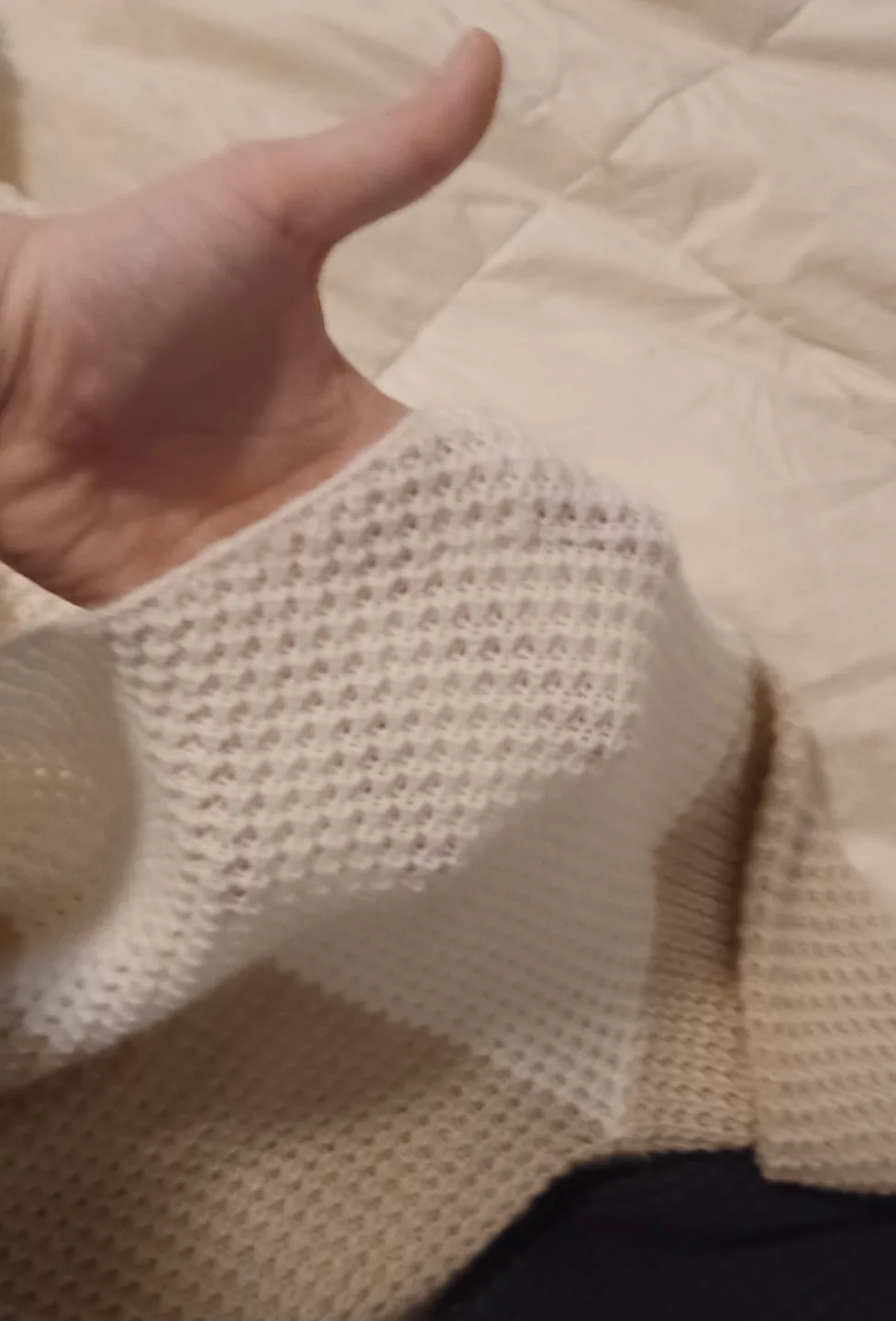 Women's Colour Block Waffle Knit Sweater image indicator(3)