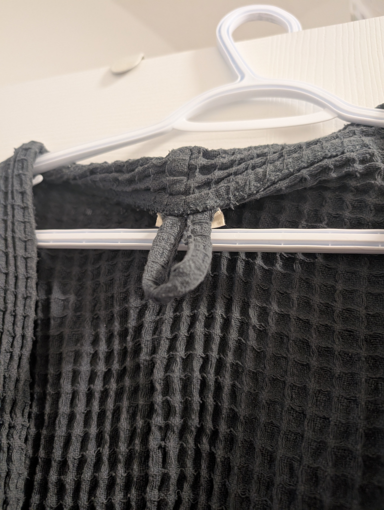 Dark Grey Waffle-Weave Robe - photo 2