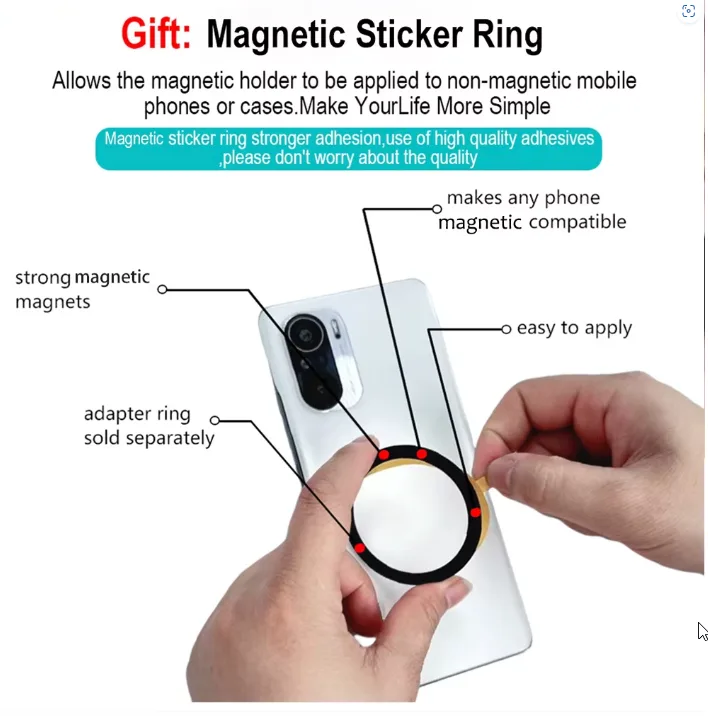 Magnetic Wallet Universal Phone Card Holder Wallet Case image indicator(5)