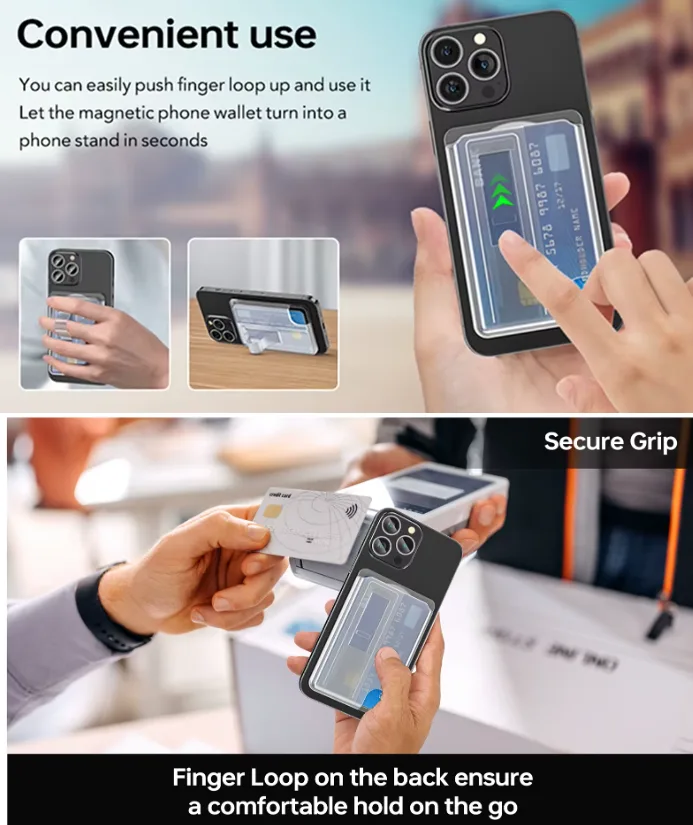 Magnetic Wallet Universal Phone Card Holder Wallet Case image indicator(6)