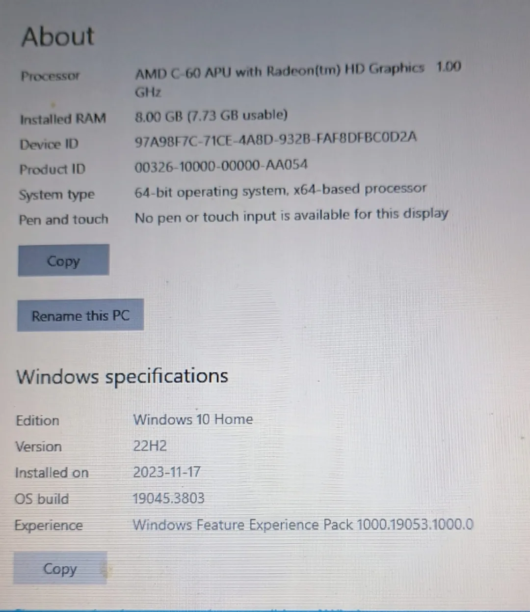 🇨🇦👉 Acer Aspire One 722 Netbook - 320GB HDD Windows 10 image indicator(5)