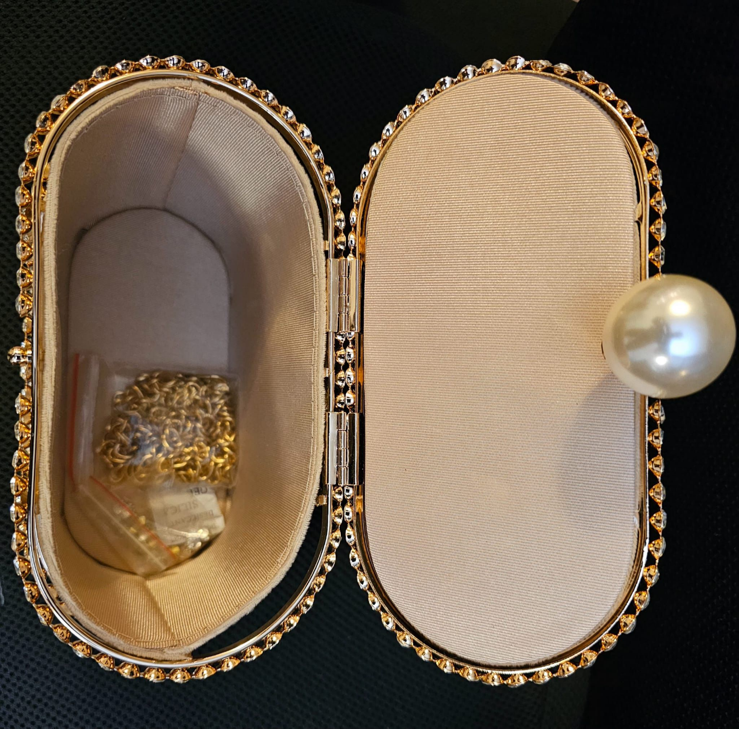 Elegant Rhinestone and Pearl Evening Clutch - photo 4