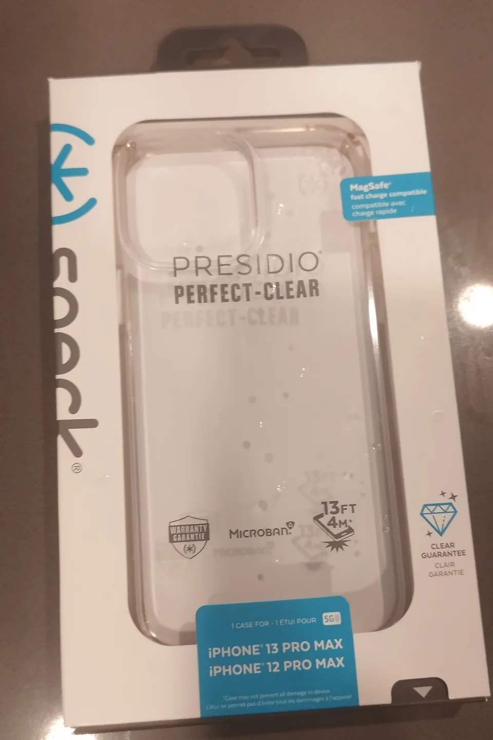 Speck Presidio Perfect-Clear Case for iPhone 12/13 Pro Max thumbnail
