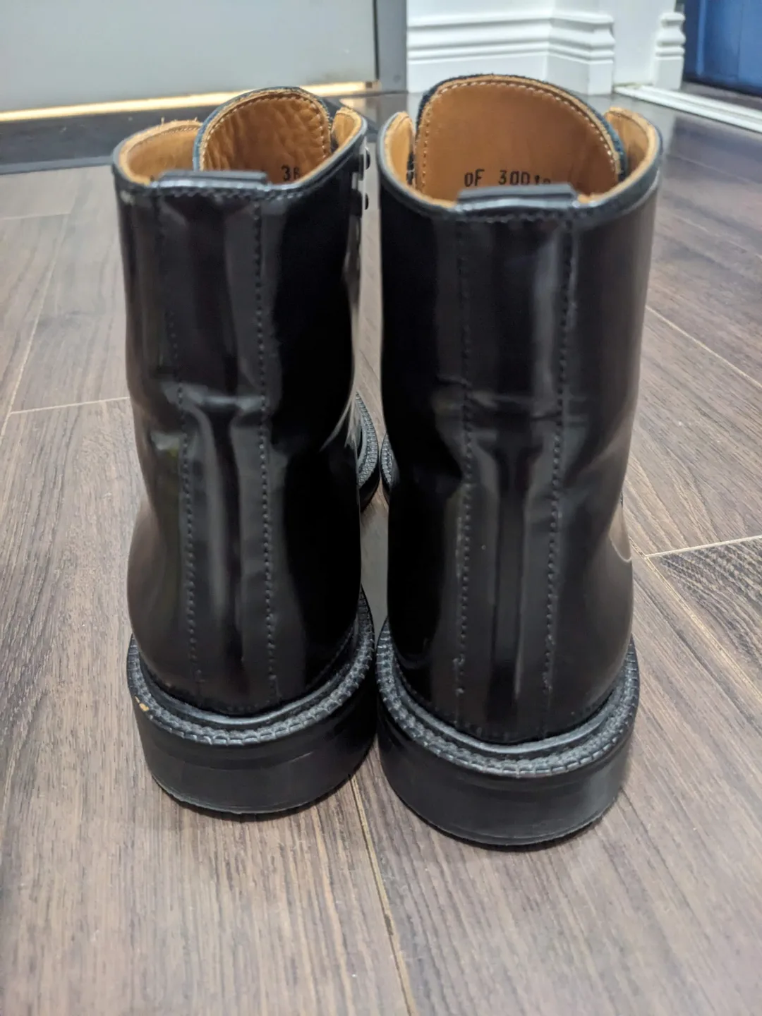 Agnès b. Black Leather Lace-Up Boots - Size 36 🏒 thumbnail