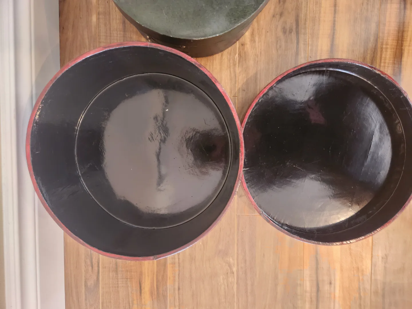 Pair of Vintage Round Hat Boxes image indicator(3)
