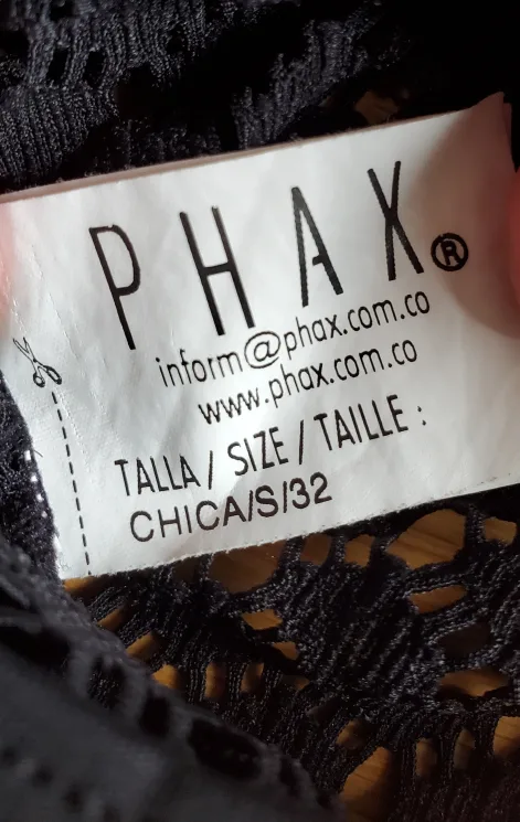 Phax Black Crochet Halter Swimwear Cover-up Size Small image indicator(3)
