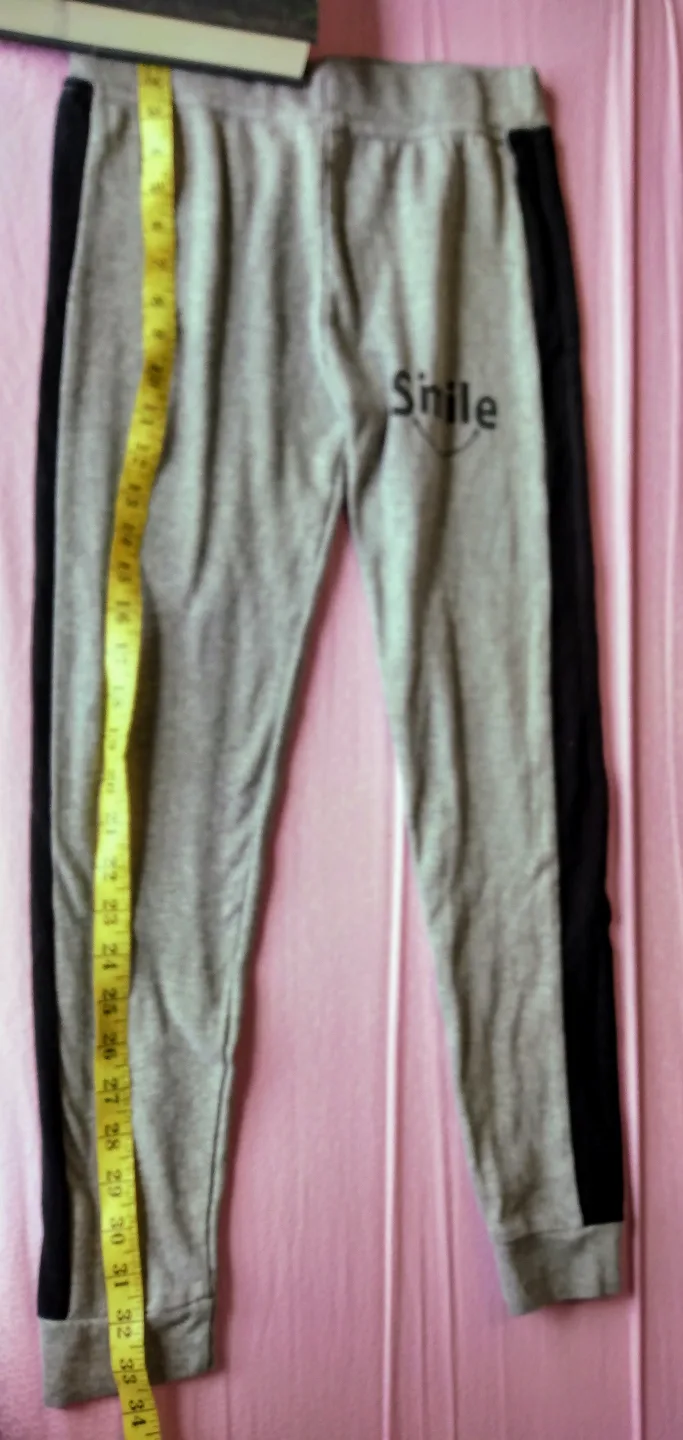 Kids Grey and Black Smile Long Sleeve Shirt and Joggers Set🏒 image indicator(3)