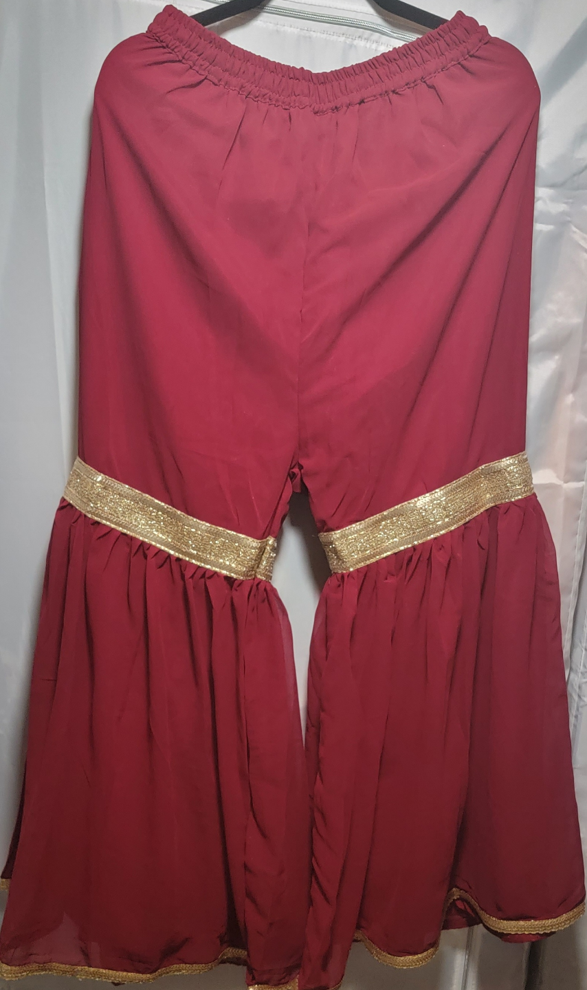 Gorgeous Maroon Pakistani Shalwar Kameez with Dupatta - photo 2