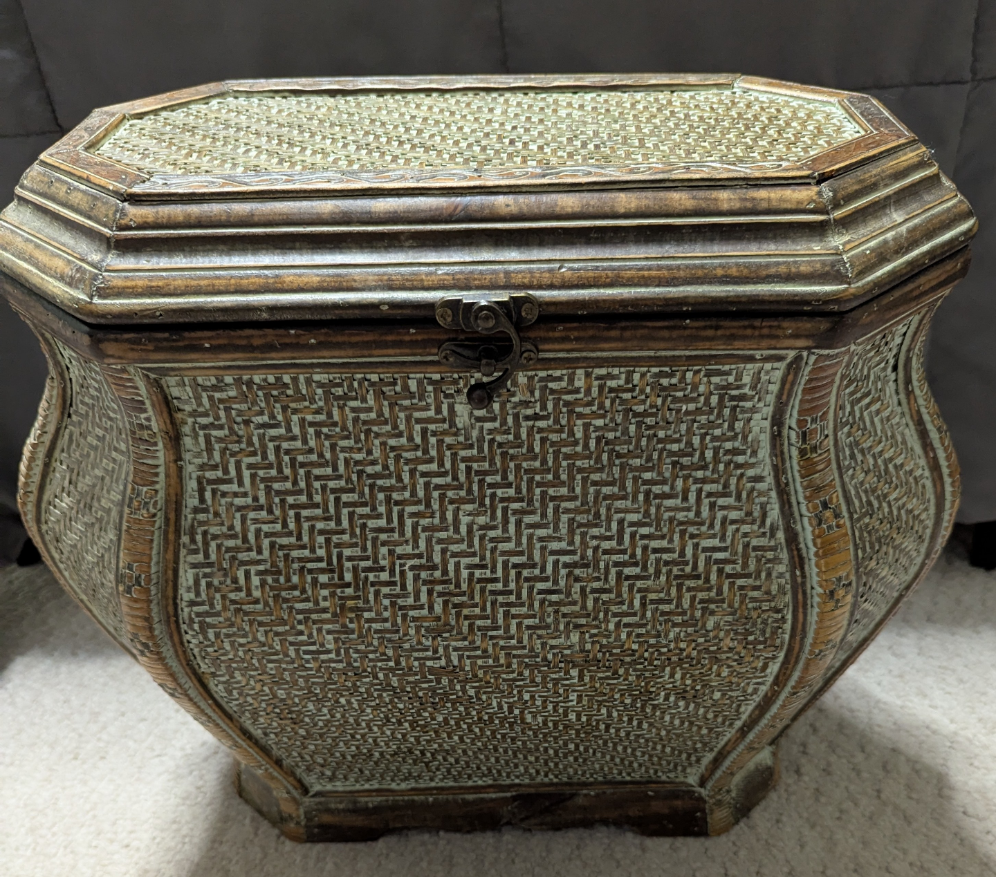 Vintage Woven Wicker Storage