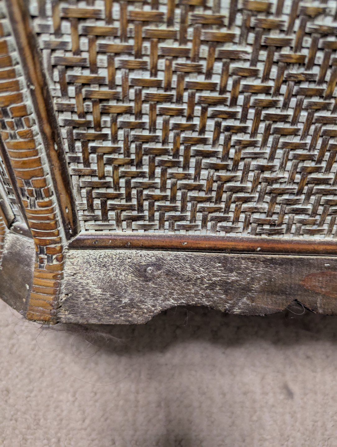 Vintage Woven Wicker Storage - photo 4