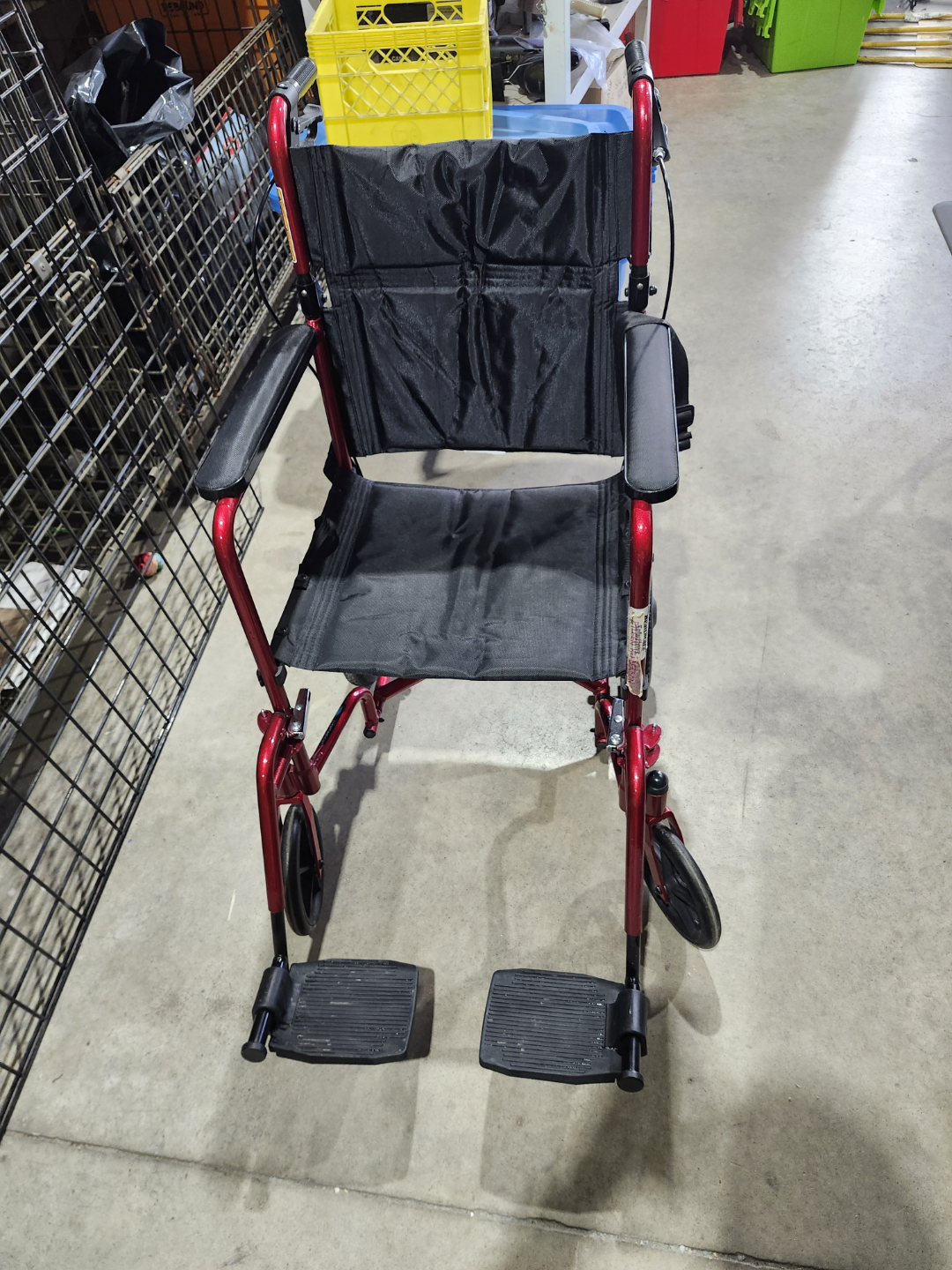 Red Lightweight Transport Wheelchair - photo 5