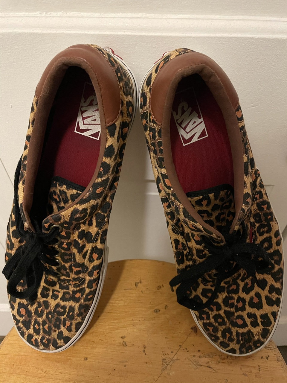 Vans Era 59 Leopard Print Orange Brown Leather Sz 12 Men’s - photo 5