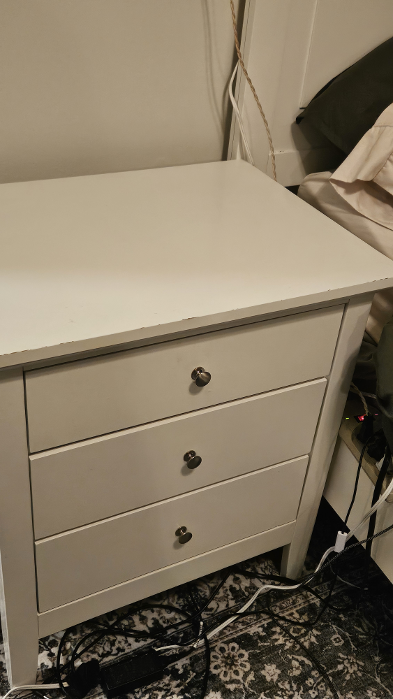 White Bedroom Furniture Set - Dresser, Nightstand, and Headboard - photo 3