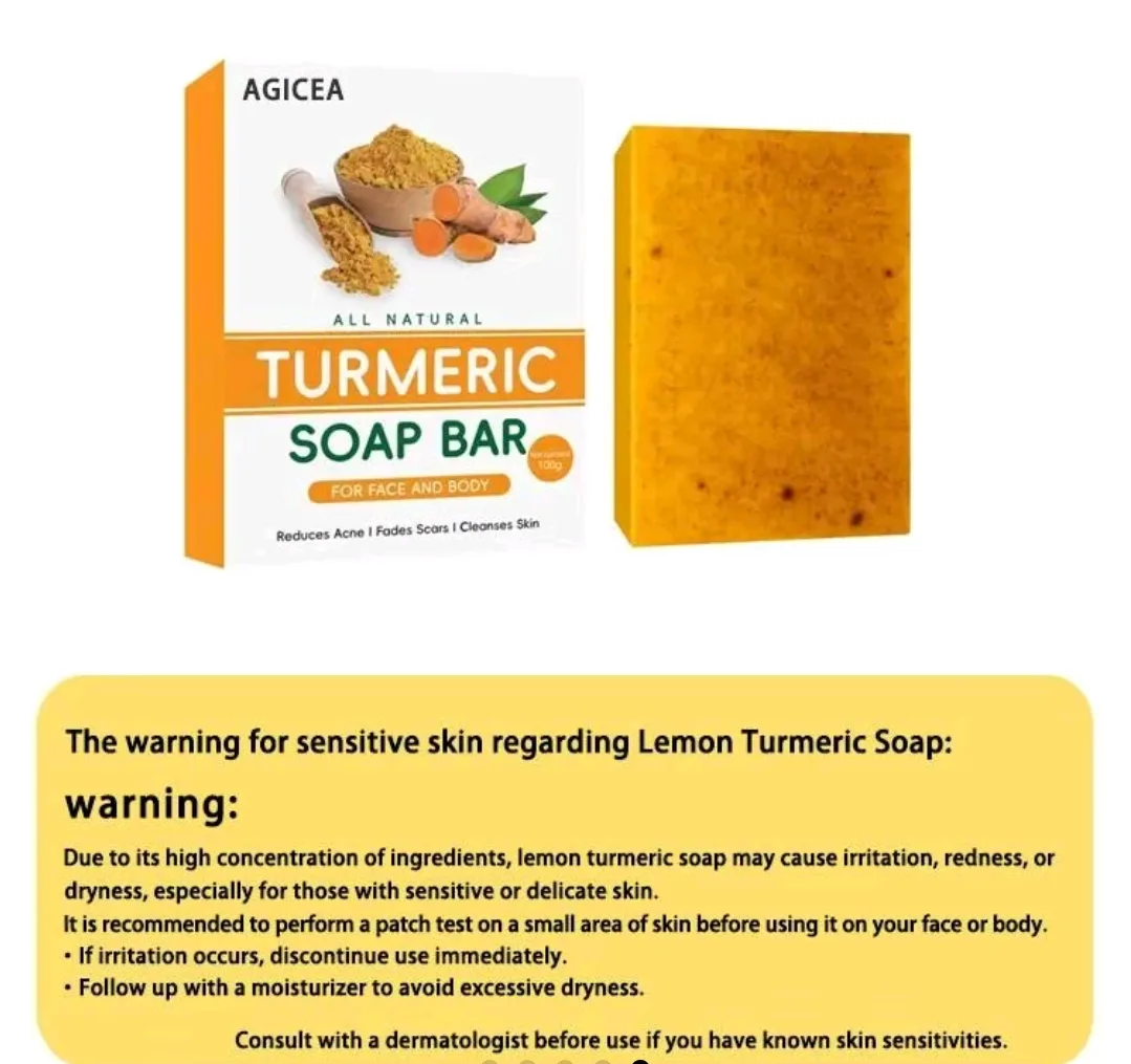 2 Turmeric Kojic Acid Soap Bar 100g All Natural Brightening image indicator(6)